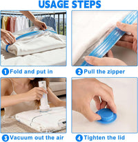 Vacuum Storage Bags 20 Pack with Electric Pump for Clothes & Travel â Clear