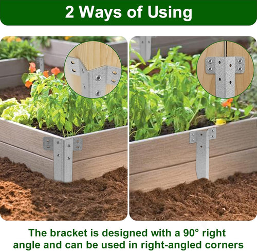 Small Railway Sleeper Brackets 20 Pack-Heavy Duty Sleeper Stakes for Pathway, Garden Raised Bed