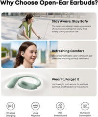 soundcore AeroFit 2 by Anker, Open-Ear Headphones, Adjustable Ear Hooks, Secure Fit, Instant AI Translation, Rich Bass, Hi-Res, 42H Playtime, Bluetooth 5.4, IP55, AI Clear Calls, Wireless Charging