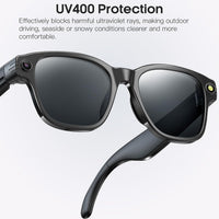 AI Camera Smart Glasses 8MP 4K Photo 1200p Video GPT Voice Assistant AI Recognition Sunglasses