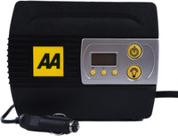 AA 12V Digital Tyre Inflator AA5502 - For Cars Other Vehicles Inflatables Bicycles - Shows PSI BAR KPA 3-100 PSI - Includes Adaptors, Black