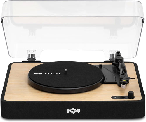 House of Marley Revolution Wireless Turntable - Bluetooth Record Player, 3-Speed Sustainably Made Vinyl Player, Easy Set Up Home Turntables for Vinyl Records with Dust Cover, Audio-Technica Cartridge