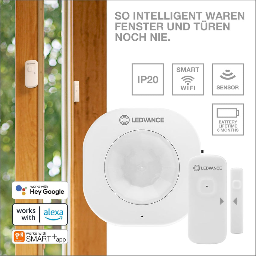 LEDVANCE SMART+ Outdoor Motion Sensor WiâFi Solar-Powered Motion Detection â Grey