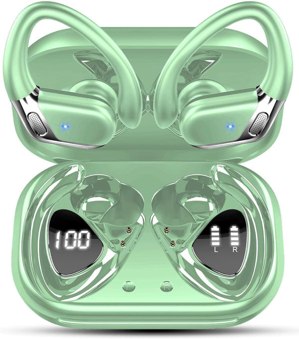 Bluetooth Earbuds True Wireless 50H Battery Bluetooth 5.4 CVC Noise Reduction Ã¢ÂÂ Green
