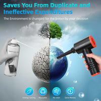 Compressed Air Duster Cleaner for PC with LED Light â Reusable Air Blower