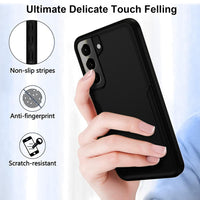 Hard Case for Samsung Galaxy S22 5G Case Dual Layer Protective Heavy Duty BLACK