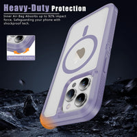 Ethanger for iPhone 13 Pro Max Case Shockproof Military Grade Protective Cover Compatible with MagSafe Heavy Duty Hard Back TPU Bumper Magnetic Phone Case, Light Purple