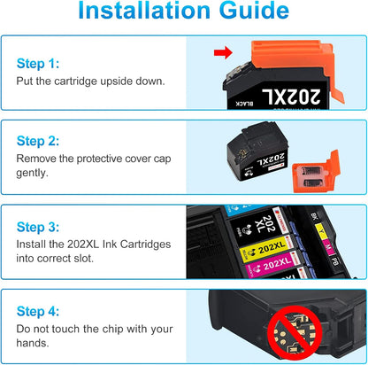 11-Pack 202XL Ink Cartridge Compatible with Epson 202 XL 202XL Multipack for Expression Premium XP6100 XP6105 XP-6100 XP-6105 XP-6000 XP-6005 XP6000 XP6005 Printer Ink (3BK, 2PBK, 2C, 2M, 2Y)