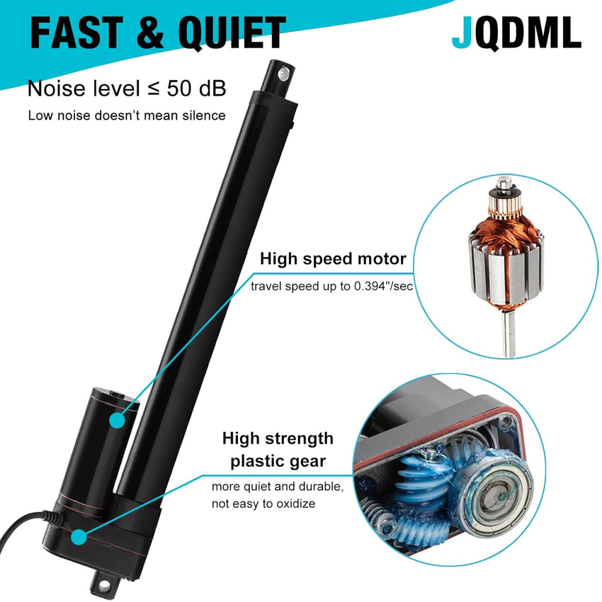 12V Linear Actuator 700mm Stroke 330lbs/1500N IP65 Waterproof 10mm/s Heavy Duty with Mounting Brackets Ã¢ÂÂ 28in