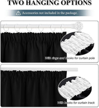 Blackout Curtain Thermal Extra Wide Pencil Pleat for Hotel Black 94 x 96 Inch