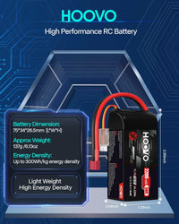 LiPo Battery 2200mAh 11.1V 50C SoftCase 3S for RC Vehicles (2 Pack) T-Plug