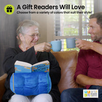 Gifts for Readers & Writers Book Couch iPad Stand | Cushioned Tablet Stand & Book Holder| Reading Pillow for Bed Time | Tablet Lap Rest Cushion | A Fun Gift for Book Lovers