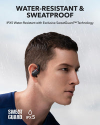 soundcore by Anker V30i Open-Ear Headphones, Ultra-Comfort,Lightweight Design, Snug Fit, Ergonomic Ear Hooks, Robust Bass, 36H Playtime, Bluetooth 5.3,App Control, Clear Calls (Renewed)