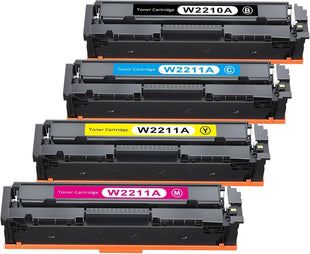 Palmtree 207X With Chip Compatible for HP 207X 207A Toner Cartridges Multipack for HP Color Laserjet Pro MFP M283fdw Toner Cartridges M255dw M255nw M283fdn M283cdw 207X Black Cyan Yellow Magenta