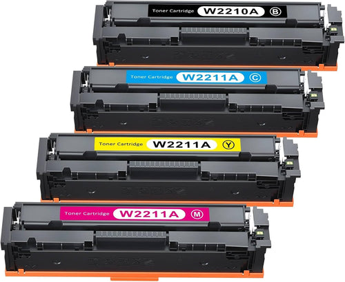 Palmtree 207X With Chip Compatible for HP 207X 207A Toner Cartridges Multipack for HP Color Laserjet Pro MFP M283fdw Toner Cartridges M255dw M255nw M283fdn M283cdw 207X Black Cyan Yellow Magenta