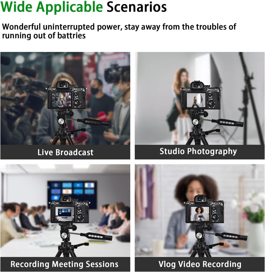 Gonine AC-PW20 AC Power Adapter NP-FW50 Dummy Battery Kit for Sony Alpha ZV-E10 A7 A7R A7S A7II A7RII A7SII A6500 A6400 A6300 A6100 A6000 A5100 A5000 RX10 II III IV NEX-3 NEX-5 NEX-7 Camera