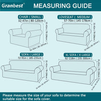 Granbest Premuim Water Repellent Armchair Covers 1 Piece Stretch Chair Slipcover for Living Room Non Slip Chair Protector Jacquard Sofa Cover 1 Seater Chair Covers (1 Seater, Grey)