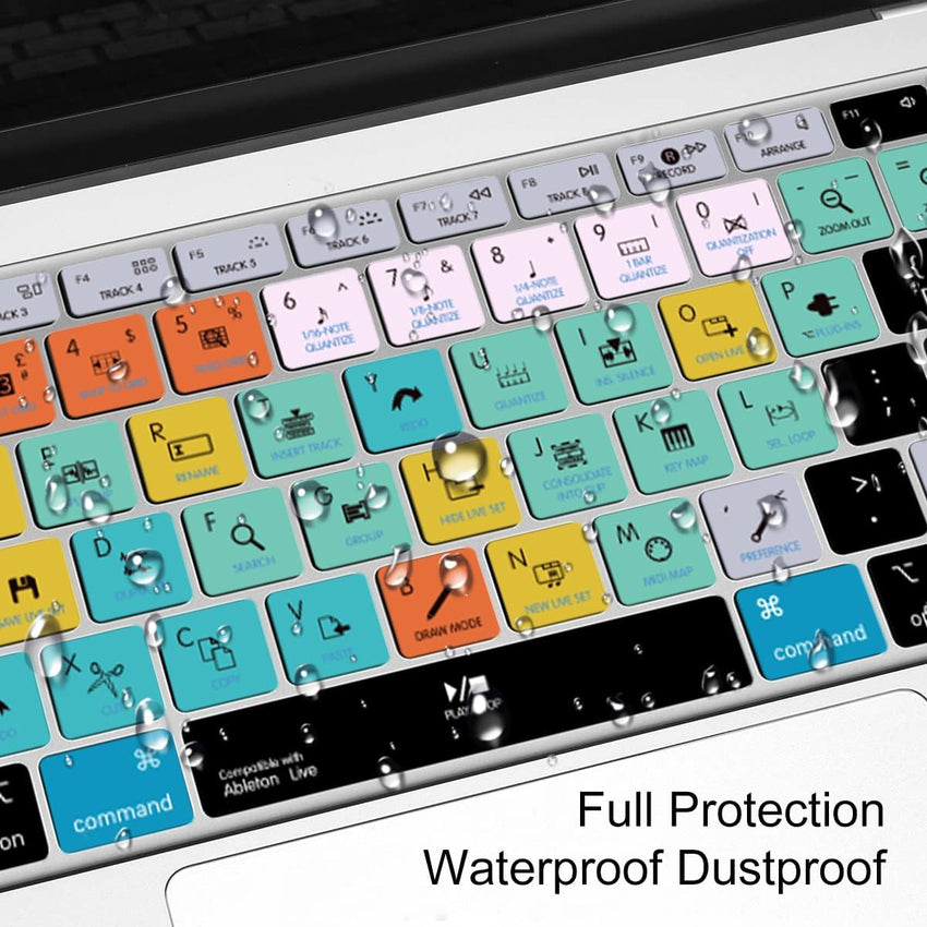 MMDW Ableton Live Shortcut Hotkeys Keyboard Cover A2179 Silicone Skin Keyboard Protector for MacBook Air 13 inch with Touch ID A2337 M1 Chip European Layout
