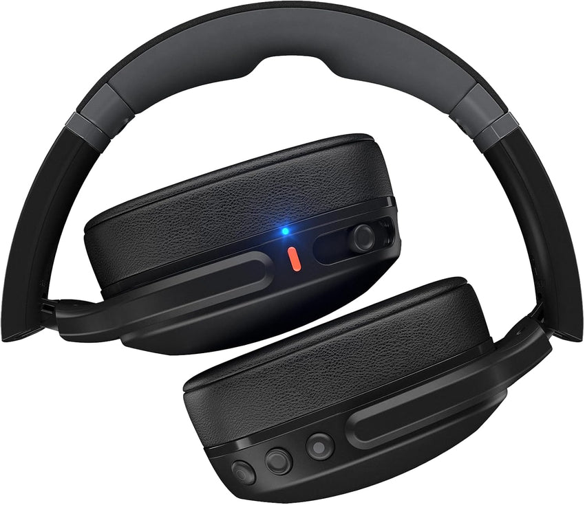Skullcandy Crusher Evo Wireless Bluetooth Headphones with Multi-Sensory Bass and Charging Cable, Noise Isolating Over-Ear Fit, Up to 40 Hours Battery, Microphone for iPhone Android - True Black