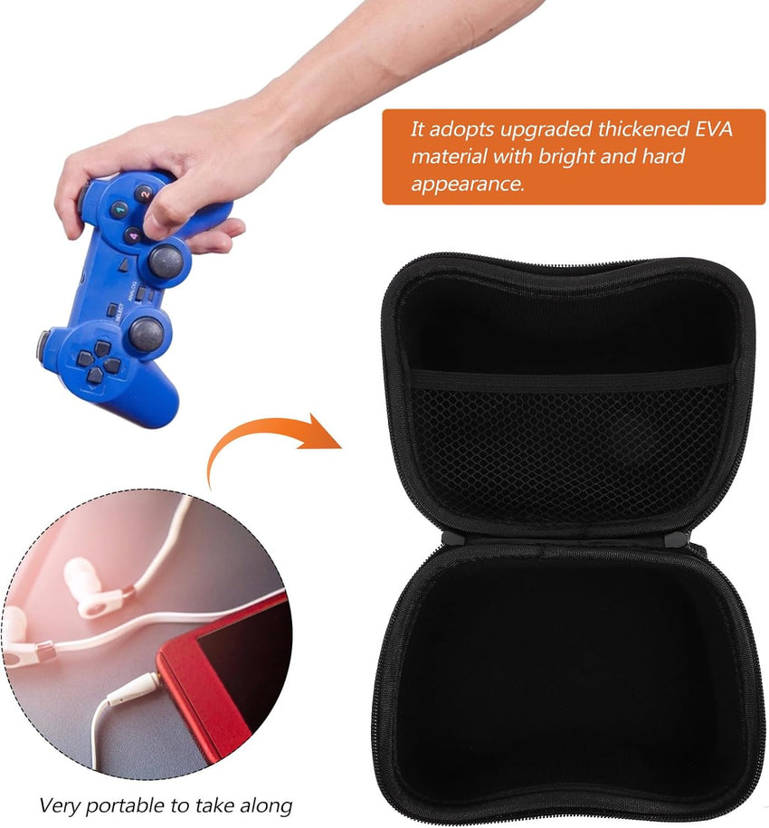 Game Controller Storage Bag Splashproof Case with Handle â Black 7.09x5.12x2.76in