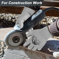 Work Gloves PU-Coated Non-Slip 12-Pair Protective for Gardening & General Duty â Grey XL