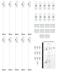 eSynic UPVC Window Restrictors 10pack Window Restrictor for Cat Child Safety Window Lock with Self Screws Keys Limiting Opened Distance and Ventilation for PVC, Wood, or Aluminum Window