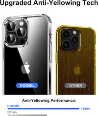 HOOMIL Case for iPhone 12 Pro Max, Non-Yellowing, Drop Protection, Anti-Scratch Transparent Hard Back Phone Cover - Crystal Clear