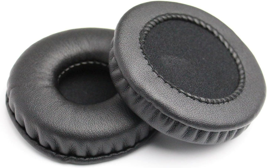 Replacement Earpads Leather Ear Cushions Spare Ear Pads Kit fit for Universal Diameter 55MM(1Pair Black)