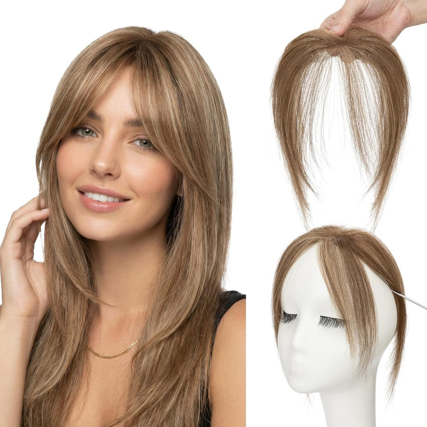 Clip-In Side Bangs Human Hair Fringe 8in â #4P27