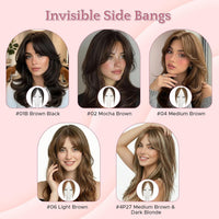 Clip-In Side Bangs Human Hair Fringe 8in â #4P27