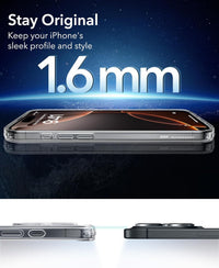 ESR for iPhone 16 Pro Max Case, Compatible with MagSafe, Shockproof Military-Grade Protection, Magnetic Phone Case for iPhone 16 Pro Max, Classic Hybrid Case (HaloLock), Clear