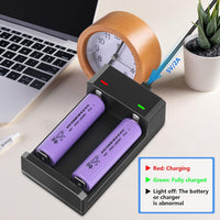 REACELL Battery CHARGER for 18650, Universal Fast Dual Charge CHARGER ONLY for 3.7V/3.6V Li-ion