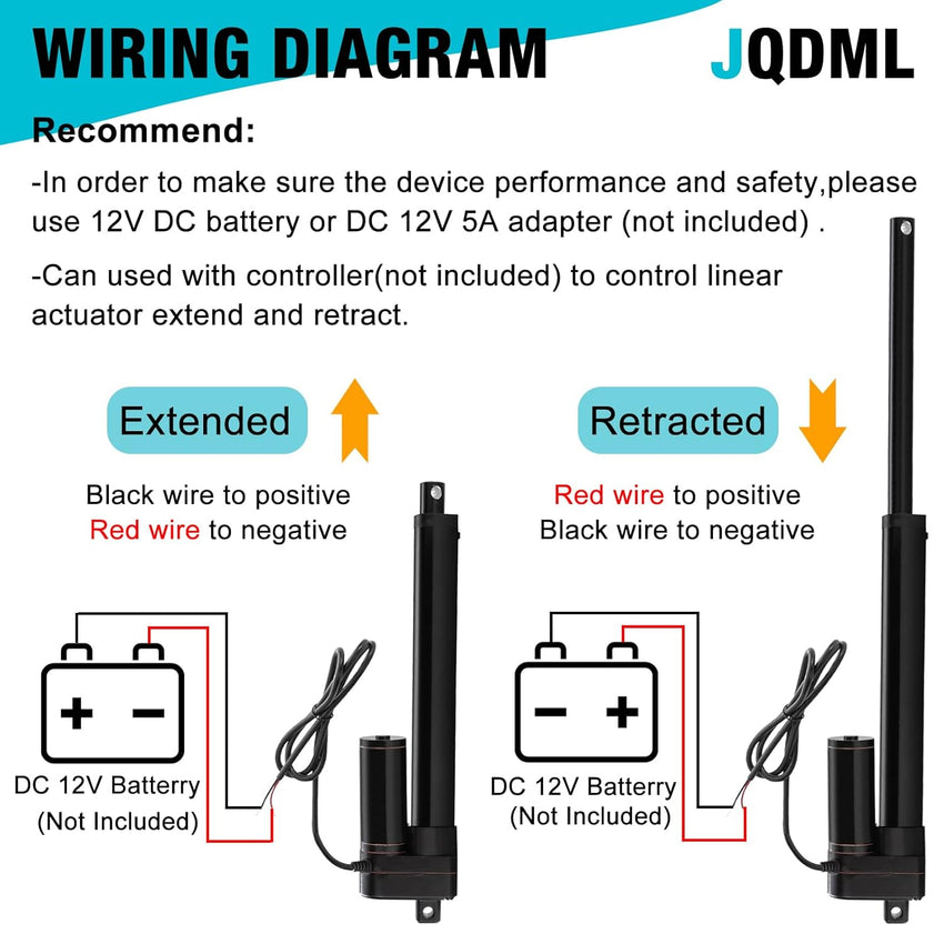 12V Linear Actuator 700mm Stroke 330lbs/1500N IP65 Waterproof 10mm/s Heavy Duty with Mounting Brackets Ã¢ÂÂ 28in