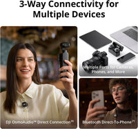 DJI Mic 3 Transmitter, Wireless Mini Microphone for iPhone/Camera/Android, Lightweight & Intuitive, Lavalier Microphone, 32-bit Float, Integrated Timecode, Vlog, Interview, Streaming