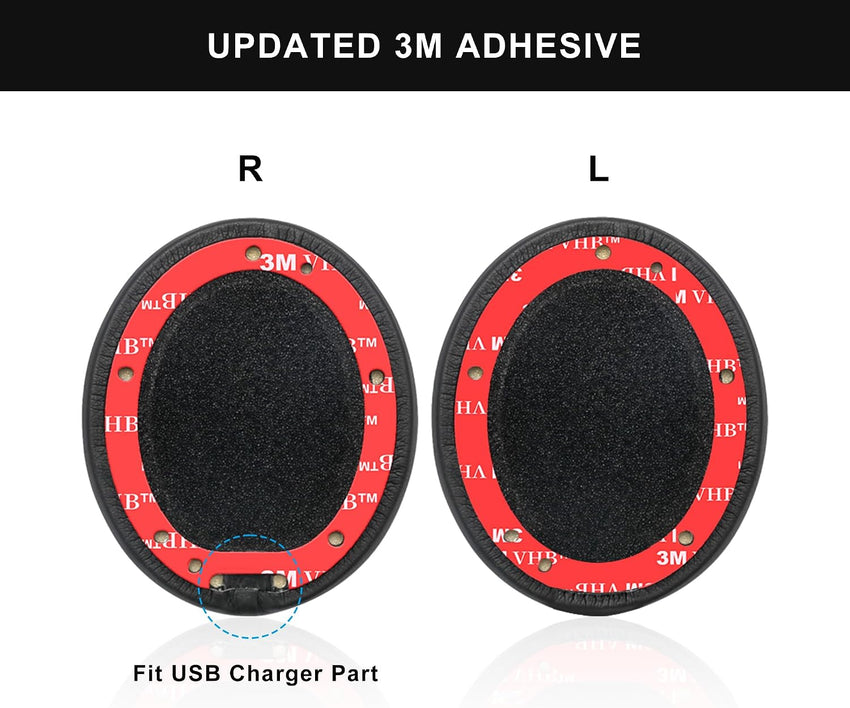 Link Dream Beats Studio 2.0/3 Replacement Earpads, Memory Foam Ear Cushions for Beats Headphones (Black, Gray Faux Leather)
