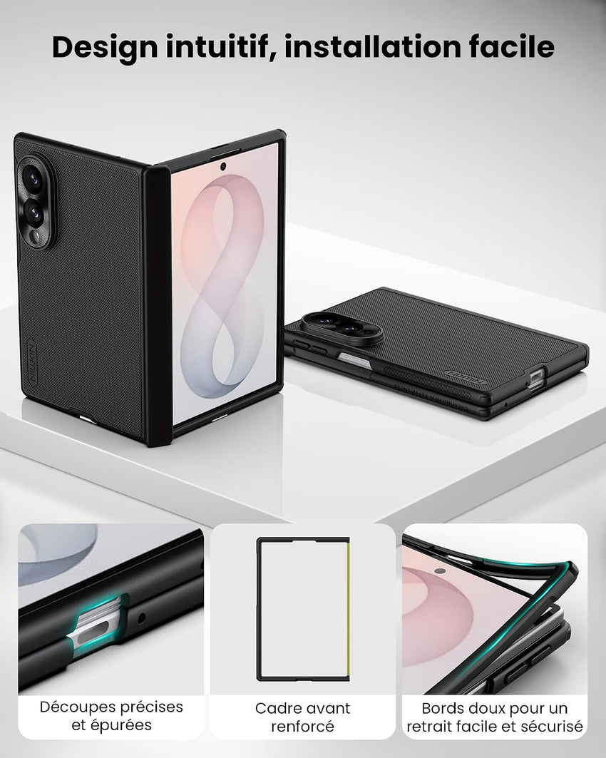 Samsung Galaxy Z Fold 8 Protective Case MagSafe Hinge Protection Shockproof Black