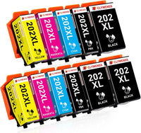 11-Pack 202XL Ink Cartridge Compatible with Epson 202 XL 202XL Multipack for Expression Premium XP6100 XP6105 XP-6100 XP-6105 XP-6000 XP-6005 XP6000 XP6005 Printer Ink (3BK, 2PBK, 2C, 2M, 2Y)