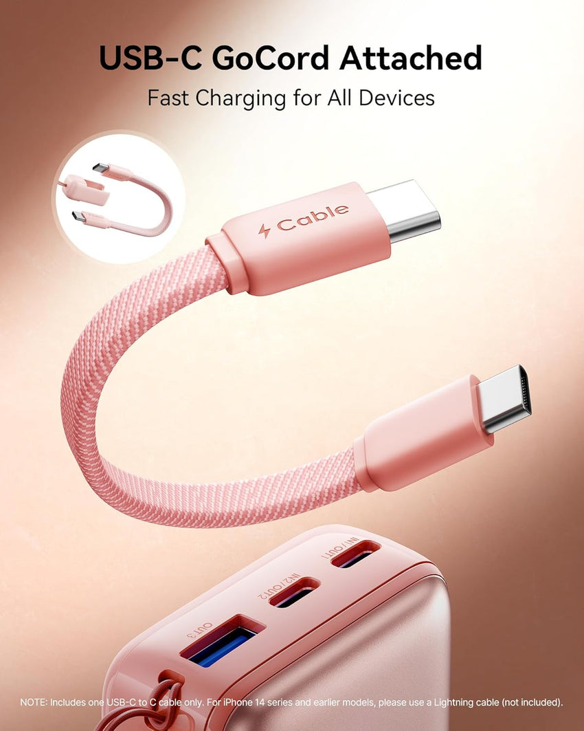 INIU 45W 10000mAh Power Bank PD3.0 USB-C In/Out Fast Charge - Soft Green