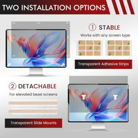 SOPPY 2 Pack 24 Inch Computer Privacy Filter, Removable Privacy Screen Protector, Anti Blue Light, Anti-Glare, Fits 24" Widescreen Monitor 16:9, HP, Dell, Acer, Lenovo, Asus