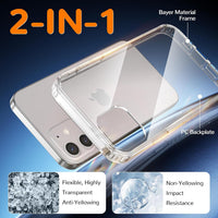 Voyah"ulle Clear Case for iPhone 12/12 Pro, Ultra Thin, Shockproof TPU Cover, Anti-Yellowing, Crystal Clear, Phone Case for Apple iPhone 12/12 Pro - Clear