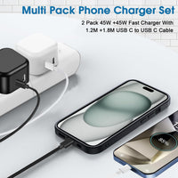 2Pack 45W Super Fast Charger for Samsung Galaxy S26 Ultra/S25 Plus/S23 Ultra/S24 FE A57 A37 A56 5G A36 A54 A55 A25 A17 A53 A35 Z Fold 5 6 7 8 Dual USB C Charging Plug Phone Adaptor and USBC Cable