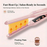 SAOSA Pencil 0.3 Inch Hair Straighteners, Small Straightener and Curler 2 in 1, Thin Ceramic Floating Plate Flat Iron for Women Short Hair, Pixie Cut and Bangs, Auto Shut Off(Rose Gold)