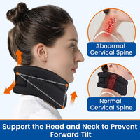 Willcom Neck Support Collar-Foam Cervical Collar, Soft Neck Brace for Pain, Torticollis, Cervicorrect and Posture Corrector- Can Be Used During Sleep, Travel and Rest (Black, Large, 14-16.5 Inch)