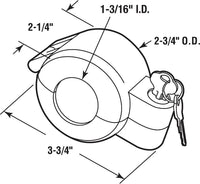 Door Knob Lock-Out Device Prevents Turning & Access to Keyhole Keyed Alike Diecast â Grey (Single)