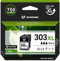 303 XL Black Ink Cartridge, High Yield Printer Ink 303XL Black, Compatible for HP 303 Ink Cartridges, for HP Envy Photo 6230 6220 6232 7130 7134 7830 Envy Inspire 7220e 7224e 7920e 7924e (1 Black)