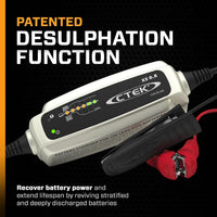CTEK XS 0.8 Amp Smart Battery Charger 12V - Automatic Trickle Charger & Battery Maintainer for Motorcycles, ATVs, Jet Skis, Lawn Mowers, and Small Vehicles - UK Model