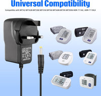 Xahpower 6V Charger for Omron Blood Pressure Monitor, Power Supply Adapter for X3 Comfort, X2 Basic, X7 Smart, M2, M2 Basic, X2 Smart, M4, M7 Intelli IT, M3, M3 Comfort, M6, M10-IT, X4 Smart