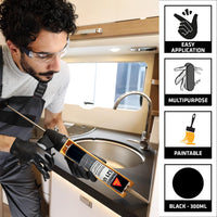 Sika Sikaflex 521 UV Weathering-Resistant Sealant Adhesive Overpaintable â Black 300ml