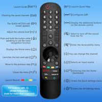 Magic Remote for LG-Smart-TV-Remote-Control,Replacement for MR24GA MR23GA MR22GN MR21GA,Suitable for LG UHD OLED QNED NanoCell 4K 8K Smart TV,with Pointer and Voice Function