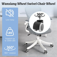 Heavy Duty Rubber Chair Castors 5-Pack Swivel Replacement Wheels